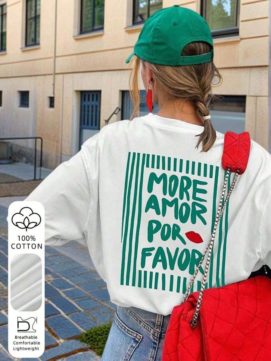 Camiseta holgada de mujer con estampado vintage de puesta de sol de California, 100% algodón transpirable de cuello redondo y manga corta, estilo callejero de playa de los 90, adecuada para días de playa, vacaciones de verano, brunch, paseos por la ciudad y looks de verano retro casuales - Blanco 2 - Ver 1
