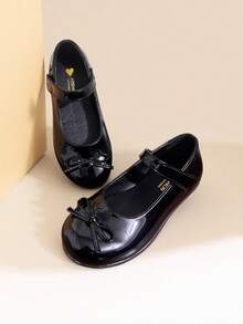 Black Patent Leather Performance Shoes, Princess Shoes, Student Soft Bottom Shoes - Black - View 1
