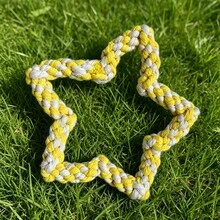 1Pc Star Shaped Dog Rope Chew Toy, Durable Five-Pointed Star Knot Toy For Aggressive Chewers, Tough Bite-Resistant Interactive Tug Of War Toy For Small/Medium Dogs, Teeth Cleaning & Boredom Relief Pet Training Toy - Multicolor - View 20