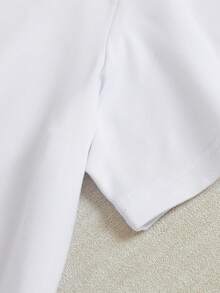 Camiseta Casual de Mujer con Estampado, Cuello Redondo, Manga Corta, Tejido Ligeramente Elástico, Estilo Regular, Cómoda para Todas las Estaciones, Ropa de Mujer - Blanco - Ver 4