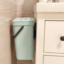 Bote de basura silencioso y cerrado que ahorra espacio: 3/5 L, cubo sellado ecológico para cocina y oficina, no necesita electricidad - Negro-3L - Ver 5