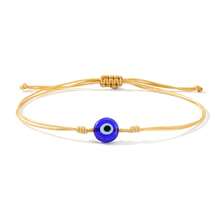 1pc Fashion Minimalist Devil's Eye Bracelet, Devil's Eye Bangle, Red Agate Beaded Adjustable Braided Bracelet, Lucky Charm Bracelet, Mother's Day Gift, Birthday Gift, Family Gift, Lucky Gift, Best Gift, Anniversary Gift - Multicolor - View 7