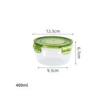 Fridge Organizer Food Storage Containers Fresh Fruit Refrigerator Storage Box Snack Sealed Jar Lunch box Kitchen organizer - 400 ml verde - Ver 1
