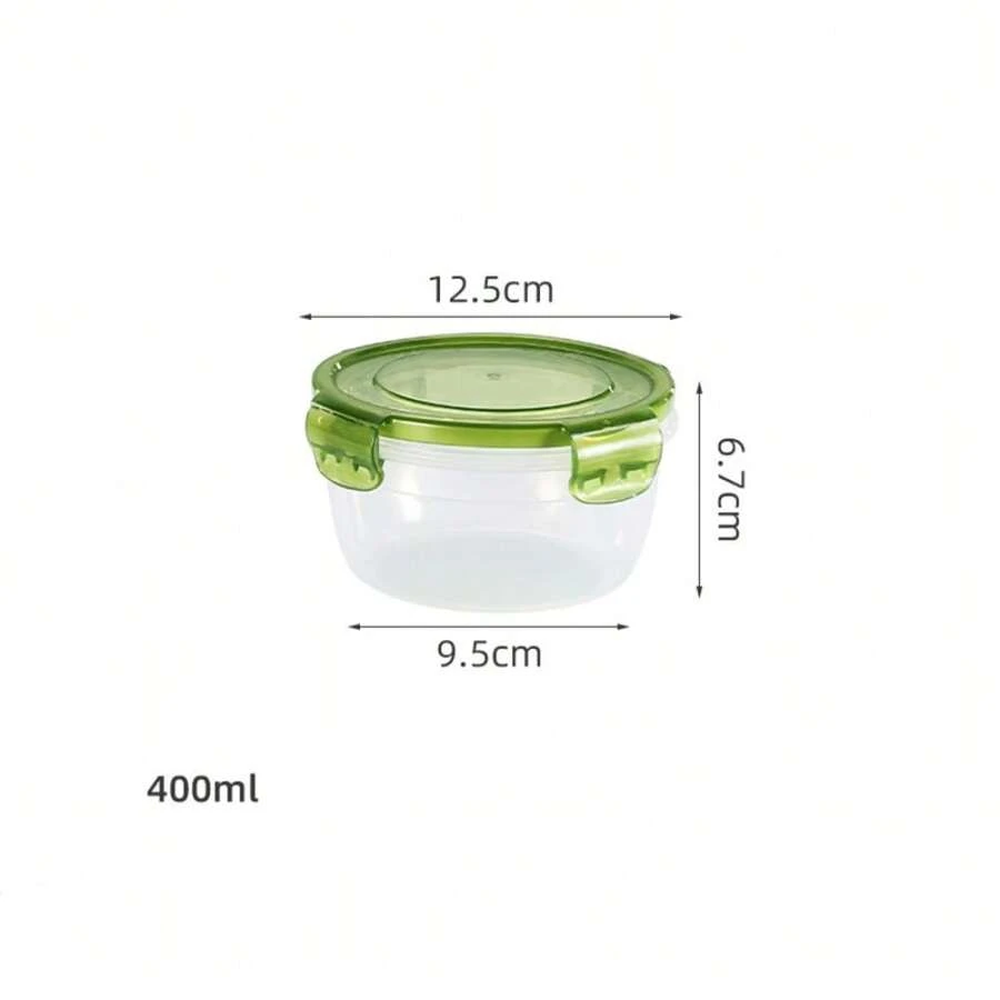 Fridge Organizer Food Storage Containers Fresh Fruit Refrigerator Storage Box Snack Sealed Jar Lunch box Kitchen organizer - 400 ml verde - Ver 1