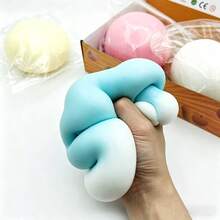 1個 10cm 特大號流體起司球壓力緩解大號流體球大福捏捏玩具，大號慢回彈壓力緩解玩具，特大號流體壓力緩解玩具，泥狀大福捏捏玩具，驚喜生日禮物 - 彩色 - 查看 9