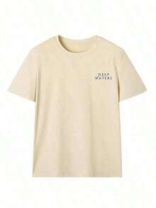 Camiseta de manga corta blanca para mujer, estilo casual de verano, con estampado de vida marina, sencilla y linda, holgada y versátil, con cuello redondo, ideal para uso diario y vacaciones. Camisetas Gráficas para Mujer, Top Rosa - Unisex, Cómoda, Estilo Vintage Urbano, Corte Holgado, Camiseta Lavada 100% Algodón, Tops de Verano - Camiseta Unisex de Manga Corta, Cuello Redondo, Estilo Vintage Urbano, Corte Holgado, Algodón. - Albaricoque - Ver 2