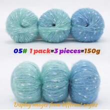CHARM ELVES 3卷装多色渐变彩虹马海毛纱线,手工DIY编织材料,钩针细线,可用于制作时尚镂空针织衫、毛衣、帽子、围巾、披肩、背心、开衫等,男女皆宜。 - 3pcs=150g - 查看 12