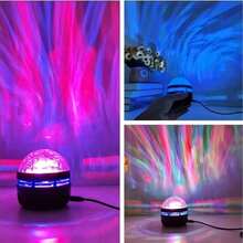 1个北极光效果LED氛围投影灯，RGB遥控器，USB星空投影灯，夜灯，USB灯，卧室夜灯投影灯，星空投影灯，成人房间装饰，家庭影院，天花板，礼品装饰，露营，婚礼装饰，魔幻投影灯礼品，节日派对，家居装饰，礼品 - 多色光 - 查看 8