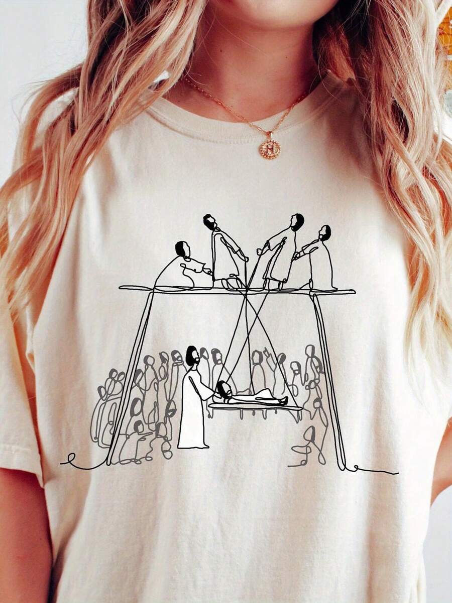 Dam-T-shirts - Vitt - Visa 1