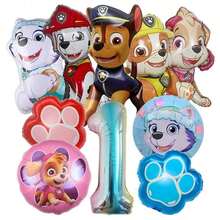 Paw Patrol 1 套 32 英寸蓝色数字 1-9 汪汪队立大功主题气球装饰，派对墙面装饰气球套装 - 如圖 - 查看 17