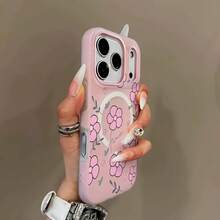 Free Shipping, Local Delivery In MexicoDelivery In 4 Days To PhoneCase-FemininePinkFlowerMagneticPhoneCaseMacaronColorSkin-FriendlyJellyMagneticWirelessChargingPhoneCase,A,Lightweight,High QualityNon-SlipStylishProtection,EasyDesign,Scratch-ResistantShell,Unisex - 白色 - 查看 11