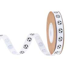 1pc 1cm Wide, 914cm Long Football Printed Thick Ribbon, For Gift Wrapping, Making Hair Accessories And Bows For Women - Football - View 8