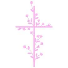 Cross And Flower Plant Stickers, Flower Cross Car Stickers, Plant Notebooks, Water Bottles, Bumpers, Faith Stickers - A - View 8