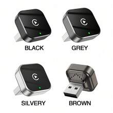 Bộ chuyển đổi không dây DIOSEA cho CarPlay & Android Auto, bộ chuyển đổi không dây cho ô tô, USB/Type-C cắm là chạy, độ trễ thấp, kết nối tự động từ có dây sang không dây, tương thích với hệ điều hành iOS 10+ và Android 11+. - V9 - Xem 11