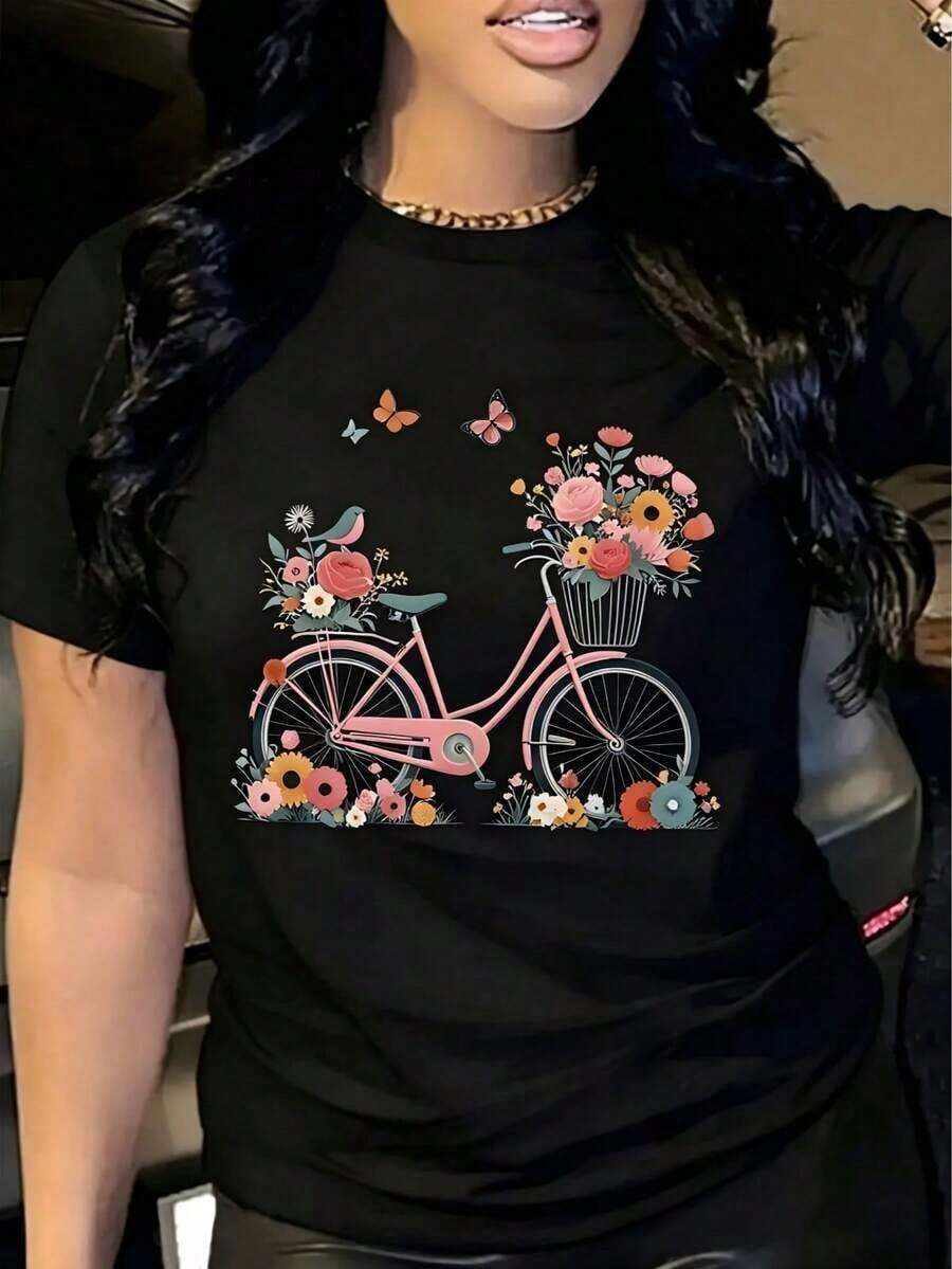 Camiseta Casual de Manga Corta de Alta Calidad al por Mayor, Nueva Llegada 2026 - 100% Algodón Transpirable - Negro - Ver 1