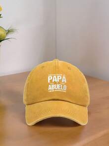 1顶时尚西班牙语标语棒球帽，“TENGO DOS TITULOS PAPA Y ABUELO”印花 - 透气棉质可调节老爹帽/棒球帽 - 男女通用休闲遮阳帽，适合户外运动、旅行、跑步（多种颜色可选）、海滩、节日等场合。 - PAPA - 查看 9