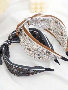 1 chiếc băng đô kiểu Bohemian thời trang mới dành cho nữ, phụ kiện đội đầu màu sắc tươi sáng cho mùa xuân, nơ to, khăn trùm đầu thường ngày, phụ kiện tóc, lễ hội, tiệc tùng. - Nhiều màu - Xem 2