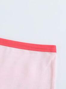 4 piezas/paquete Bragas suaves y cómodas con lindo diseño de conejo y zanahoria para niñas - Multicolor - Ver 5
