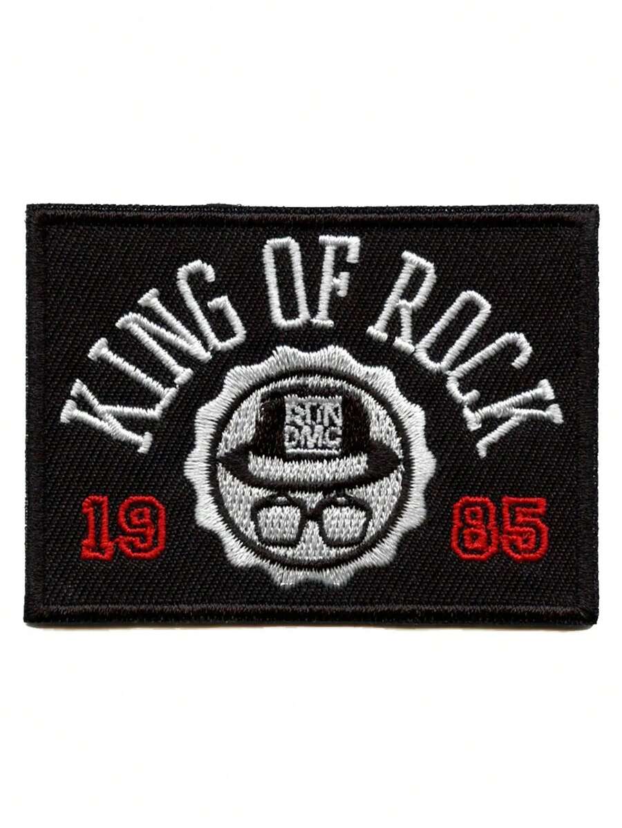 1 miếng vá logo Run DMC King Of Rock 1985, nghệ sĩ hip hop, thêu, có thể ủi lên. - Nhiều màu - Xem 1