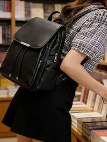 Women Fashion Backpacks - Negro 5 - View 8