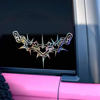 Beautiful Car Stickers, Millennial Gothic Heart Chain Stickers, Car Decoration Stickers For Car Exterior Decoration, Interior Decoration, Home Decoration, Computer Decoration