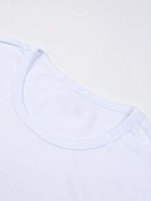 Nueva Camiseta Básica con Estampado de Oso para Primavera y Verano, Ideal para Uso Diario, Salidas, Montañismo, Compras y Citas, Ropa de Mujer para Primavera - Blanco - Ver 4