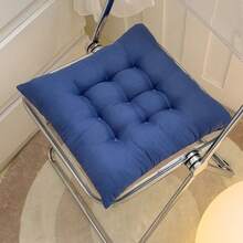 Winter Round Chair Cushion Thick Non-slip Nap Pillow and Dining Chair Cushion - Azul Marino - Ver 8