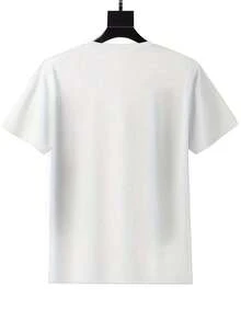 Women's Clothing Leopard Print T-Shirt With "Mama" Text, Round Neck, Casual Wear, Gift For Mother, Women's Shirts - 白色 - 查看 3