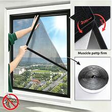Malla mosquitera autoadhesiva para ventana, puerta y ventana a prueba de insectos de verano, malla mosquitera [Negro]. Malla fina transpirable, adecuada para ventanas a prueba de mosquitos, fácil de instalar. - Ventanas mosquiteras - Ver 59
