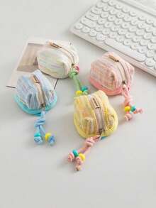 Cute Korean-Style "Little " Wallet | Portable Handbag Coin Purse | Mini Earbud Organizer | Compact Makeup Bag | Mini Wallet | Coin Pouch | Clutch | Travel Pouch - Multicolor - View 3