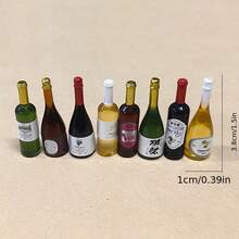 8件/24件迷你逼真酒瓶摆件，营造氛围的桌面装饰，微缩场景配件。这套精致的迷你逼真酒瓶套装还原了各种风格的真实酒瓶细节，用途广泛，可用于装饰桌面、书架、餐边柜，或作为微缩场景DIY和摄影的配件，营造值得称道的氛围。 - 酒瓶 - 查看 6