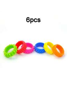 Colorful Finger Pressure Massage Ring, Finger Tip Massager With Spring Coil Design; Ideal Hand Massage Tool, Gift And Health Accessory - Multicolor - View 5