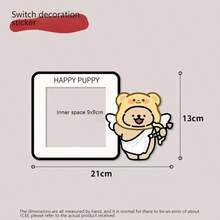 1pc Cute Puppy Switch Sticker, Home Use, Outlet Frame Cover, Creative, Switch Protective Cover, Felt Decor, Wall Sticker Self-Adhesive - A - View 11