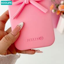 Koolife 1pc 3D Bow Phone Case, TPU Soft Silicone Feel, Cute Korean Ins Style, Anti-Fall Anti-Scratch Protective Shell, Compatible With Iphone 18 Pro/18 Pro Max/17/17 Pro/17 Pro Max/16/15/14/13 - Pink - View 3