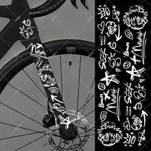 Hình dán trang trí khung xe đạp theo phong cách Graffiti | Chất liệu PVC mờ, tự dính, chịu va đập và mài mòn cao. - 1 BỘ - Xem 7