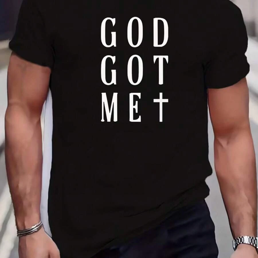 Printed T-Shirt For Men And Women - Black - View 1