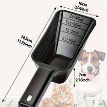 Muỗng xúc thức ăn cho chó bằng nhựa, muỗng xúc thức ăn cho thú cưng cầm tay, có vạch chia định lượng, giúp đong chính xác lượng thức ăn cho thú cưng. - Một kích cỡ phù hợp cho tất cả - Xem 2