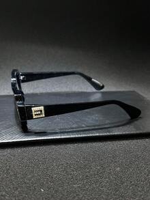 1pc New Square Fashion Glasses, European And American Fashion Minimalist Versatile , New Personalized Large Frame Slimming , Retro Narrow Frame Fashionable Street Style Retro Street Style Rhinestone - Multicolor - View 6