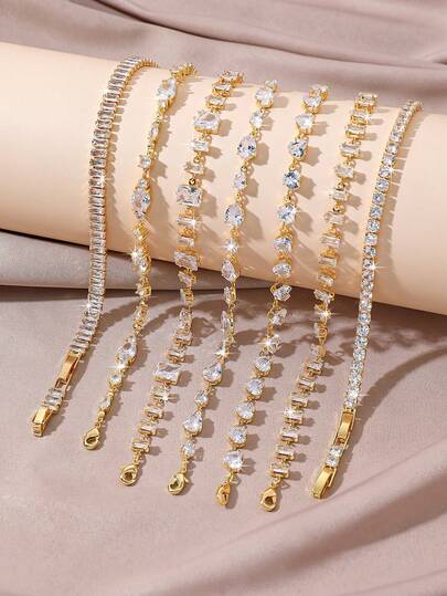  1 chiếc vòng tay hình giọt nước chuyển màu hình học sang trọng, tinh tế, đính đá sapphire, màu vàng, xanh lá cây và xanh dương, kiểu dáng độc đáo, hợp thời trang, thích hợp cho tiệc sinh nhật, đeo hàng ngày, hẹn hò, phụ kiện vòng tay lý tưởng cho giới trẻ châu Âu và Mỹ, trang sức cưới, vòng tay cho phù dâu.