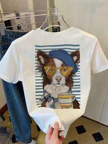 Bohemian Style, Bohemian Style, Women's T-Shirt, Short-Sleeved Graphic Tee, Casual Street Style, Cute Summer Top, Casual Summer Style, Casual Summer Style - 白色 12 - 查看 3