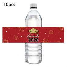 10/20pcs 2026 Graduation Water Bottle Stickers,Bachelor's Hat And Fireworks Design,Suitable For Graduation Party, Class Of 2026 Party , Party Favors ,Graduation Party Decorations - View 17