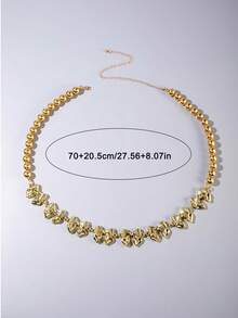 1pc Street Chic CCB Gold Butterfly Waist Chain, Suitable As Gift For Ladies Beach Vacation - 28242-g - View 7
