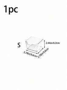 1/6pcs Drawer Organizer Box, Desk Makeup Storage Box With Compartments, Stackable Bathroom Vanity Cabinet Cosmetic Organizer, Desk Drawer Storage Box For Makeup, Skincare, Face Masks - Storage Box - View 11