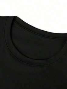 Unisex Champion Black T-Shirt For Men, 1 Unit, 100% Pure Cotton, Sporty Style, 220 Gram Digital Print T-Shirt, Champion Logo, Men's Crew Neck Short Sleeve Casual Shirt. "Note: Please Wear Skin-Colored Undergarments." - 1 - 查看 3