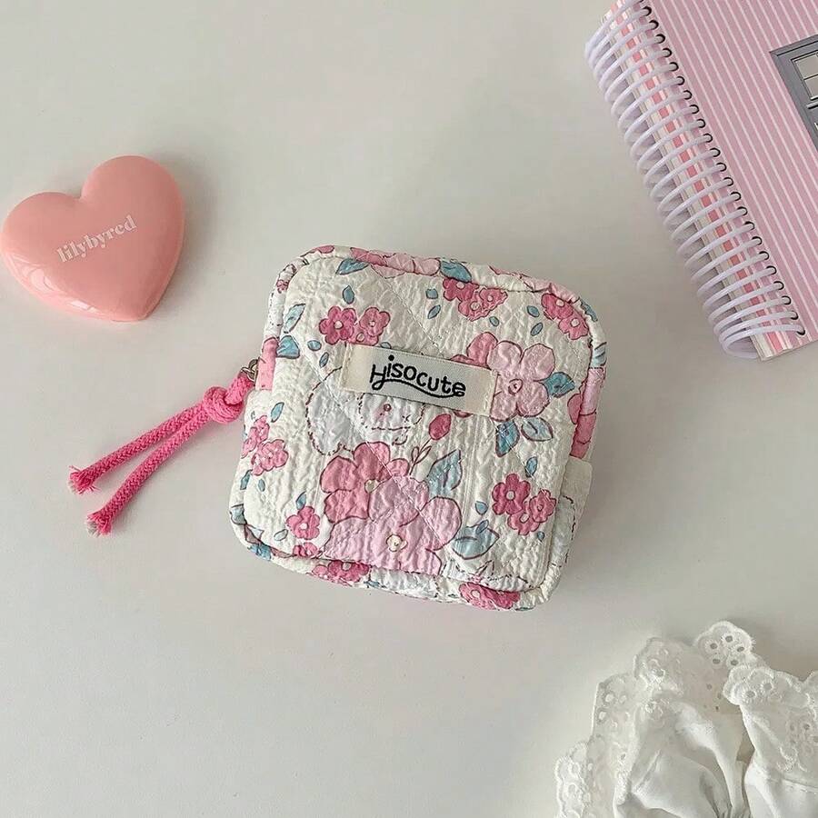 Sanitary Napkin Storage Bags - White Pink - View 1