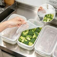 5pcs Food Storage Containers, Household Kitchen Food Preservation Organizer Boxes, PP Material, Microwave Bento Boxes, Refrigerator Meat & Vegetable Divider Sealed Containers - Multicolor - View 5