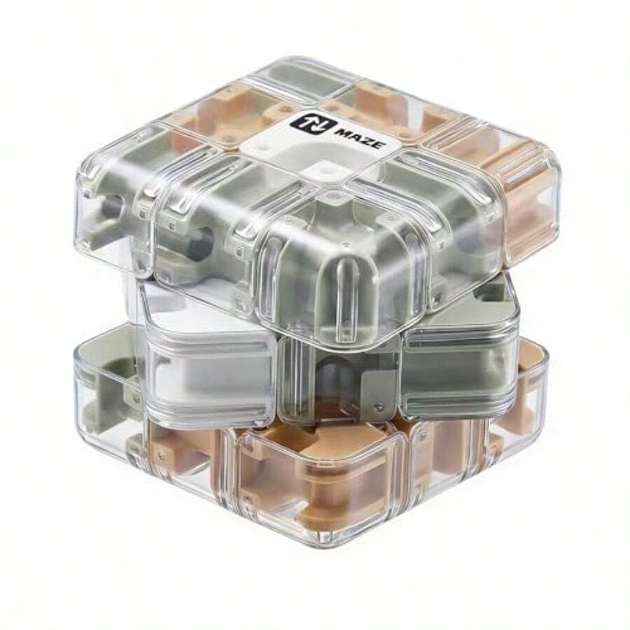 3D Maze Cube Puzzle Toy For And Adul Tranparent Mart Brain Teaer Magic Cube Game Educanal TEM Fidt Toy Tre Relief Gift For B Girl A 6-12 - như hình ảnh - Xem 1