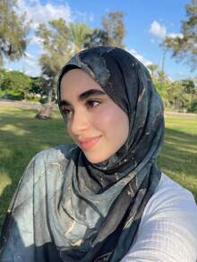 1 buah Hijab Wanita Gaya Bohemian Motif Leopard, Syal/Selendang Lembut dan Tahan Angin, Aksesori Fashion Jalanan Serbaguna untuk Musim Semi/Panas, Perlengkapan Perjalanan, Handuk Pantai - hitam abu-abu - View 4