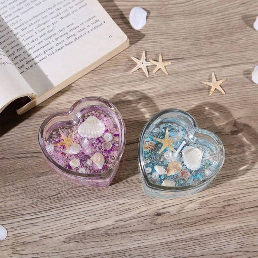 Nến thơm hình trái tim hương biển chữa lành, nến thơm thủ công sáng tạo, quà tặng cho ngày Valentine. - A - Xem 1