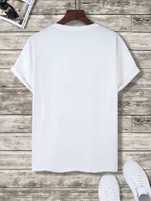 1 Piece, Funny Carp Fishing T-Shirt, Casual Black Duck Print Crew Neck Short Sleeve T-Shirt, Fishing Gift - Perfect For Summer Outdoor Entertainment - 白色 - 查看 3